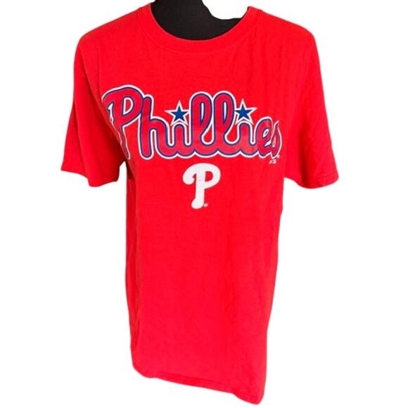 Majestic Phillies Red Graphic Tee – Size L - Picture 2 of 4